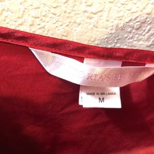 Victoria's Secret Intimates & Sleepwear - Red Victoria’s Secret satin & lace slip size M Victoria's Secret Intimates & Sleepwear - Red Victoria’s Secret satin & lace slip size M